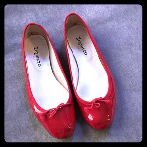 Repetto Red Patent Ballerinas